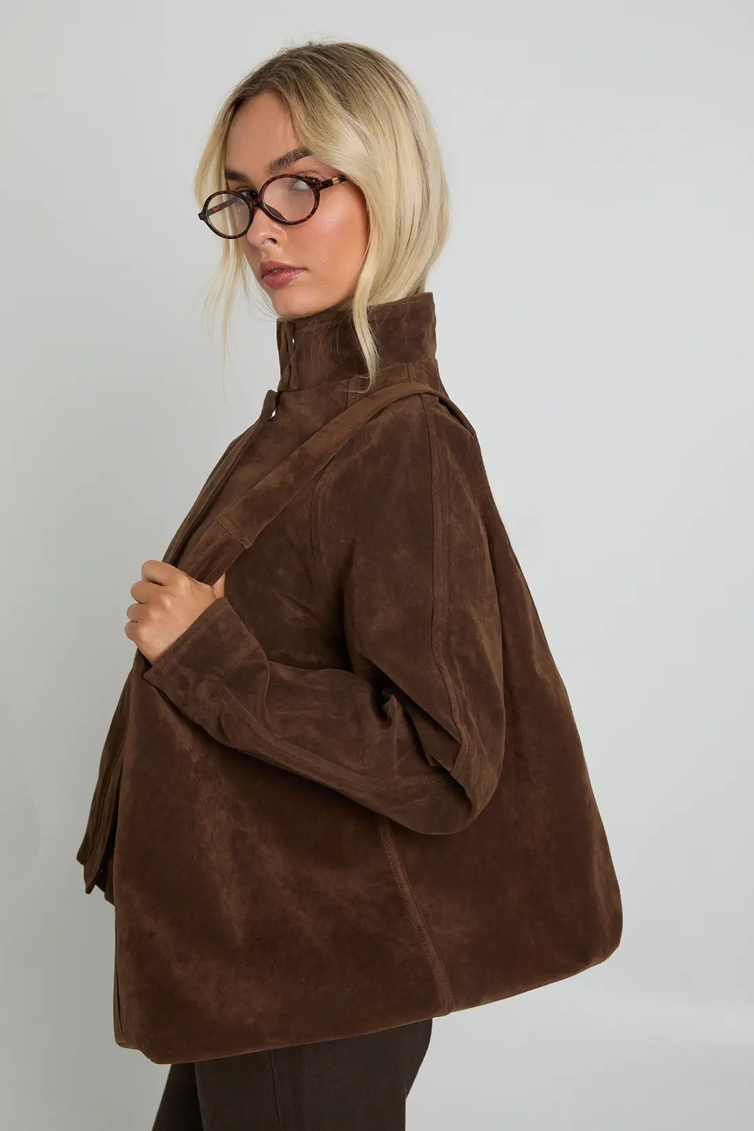 Chocolate Faux Suede Tote Bag | Boohoo | Boohoo.com (UK & IE)