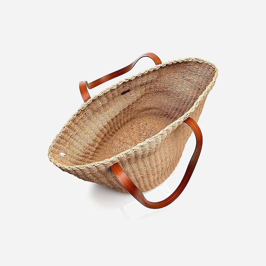 Woven straw market tote | J.Crew US