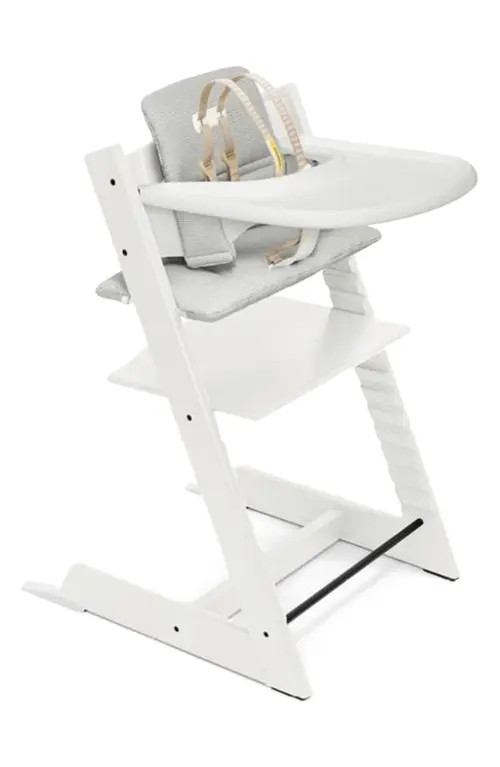 Stokke Tripp Trapp® Highchair, Baby Set, Cushion & Tray Set in White Silver Star at Nordstrom | Nordstrom