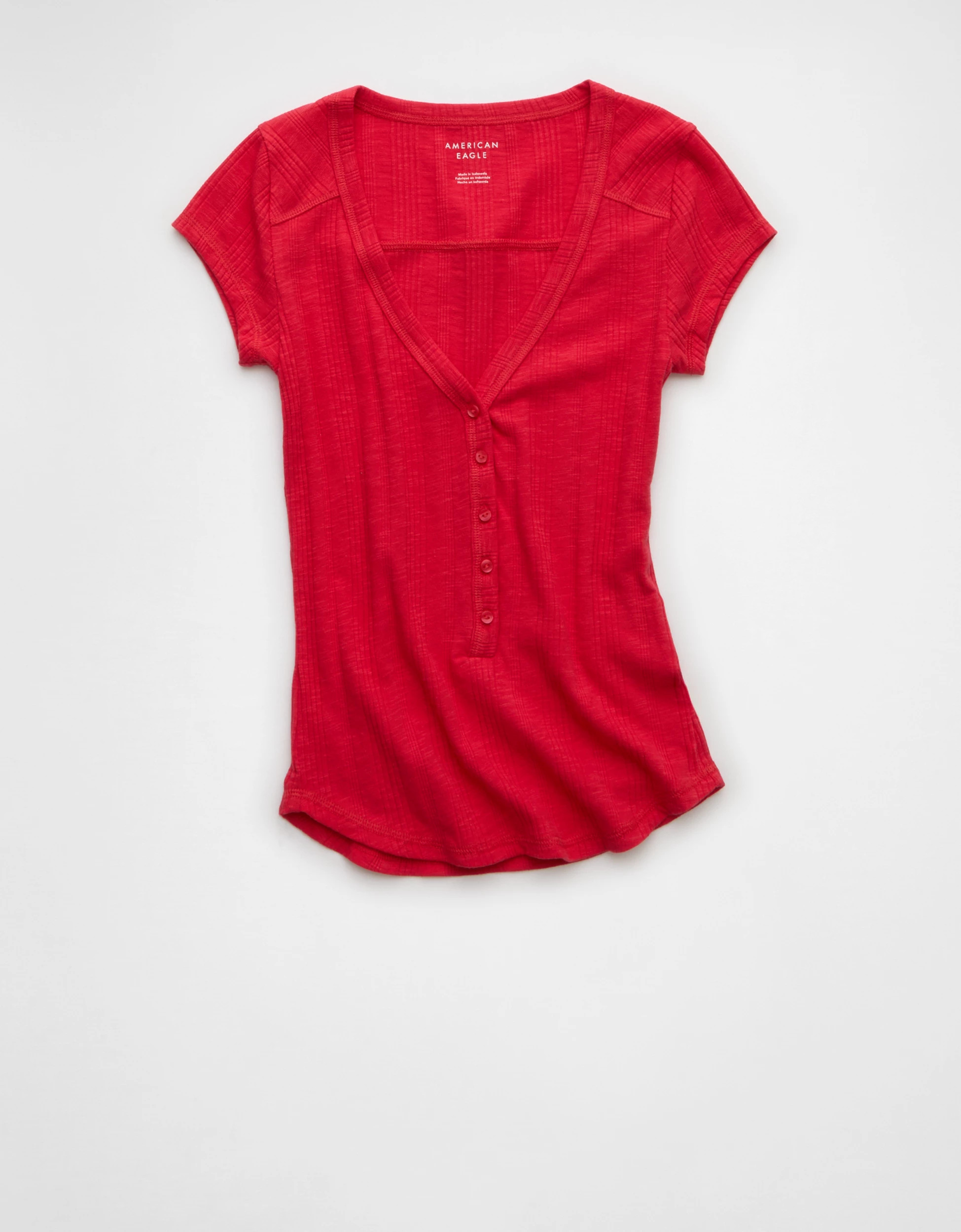 AE V-Neck Henley T-Shirt | American Eagle Outfitters (US & CA)