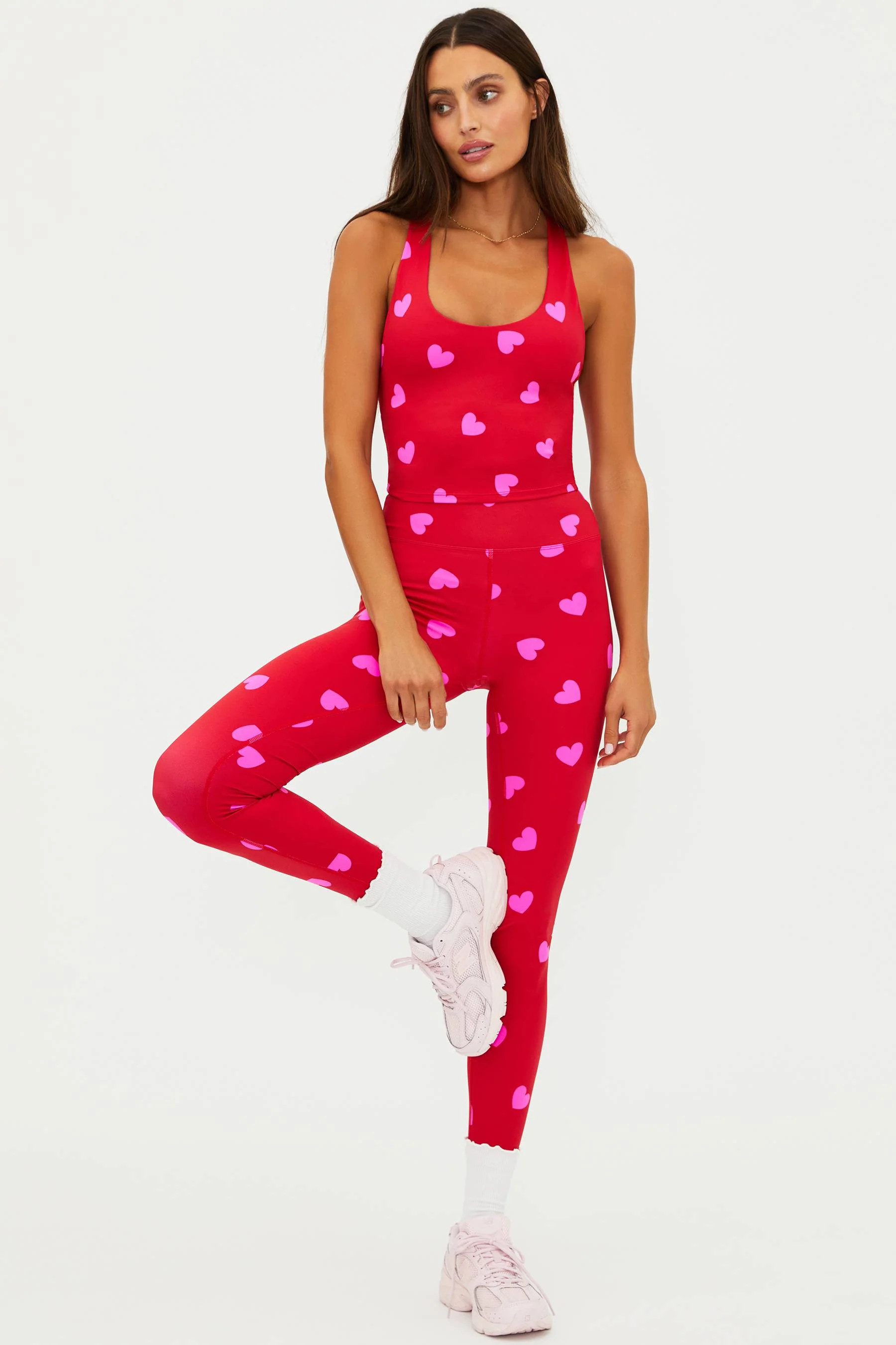 Piper Legging Royal Red Hearts | Heart Legging | Beach Riot | Beach Riot