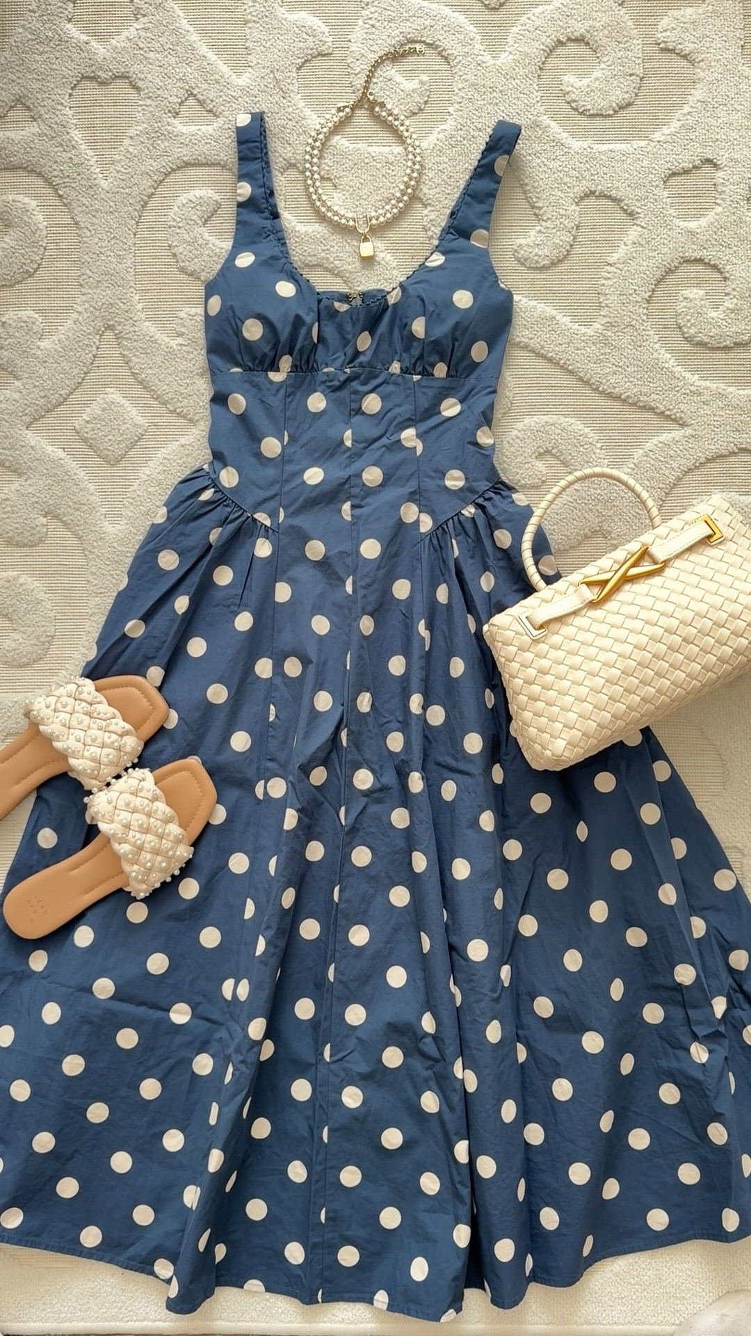 Navy polka dot dress with built in bra 

#LTKSaleAlert #LTKPetite #LTKWorkwear