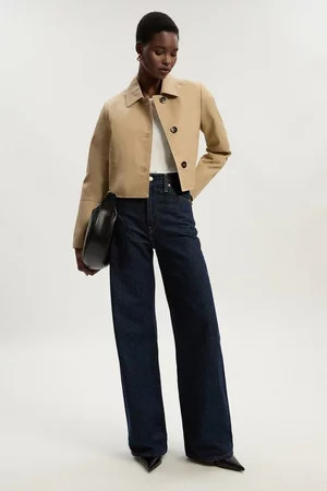 Cotton Button Tailored Jacket | Karen Millen UK + IE + DE + NL