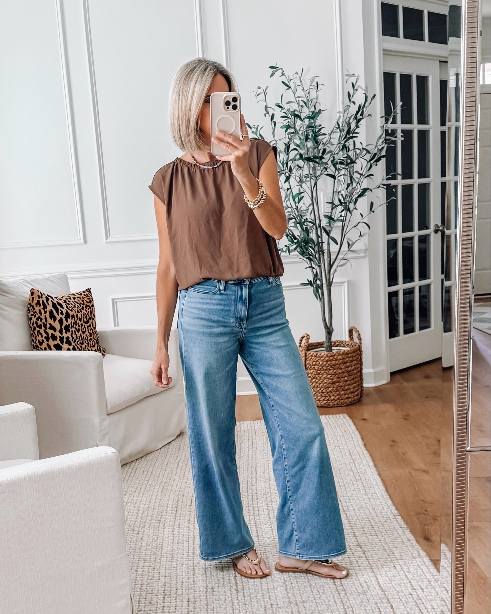 Memorial Day sale 
Fun bubble hem mixed media top wearing size small. Comes in 2 colors

My favorite wide leg jeans so soft and comfy you will not want to take them off! wearing size 27

#LTKOver40 #LTKSeasonal #LTKSaleAlert
