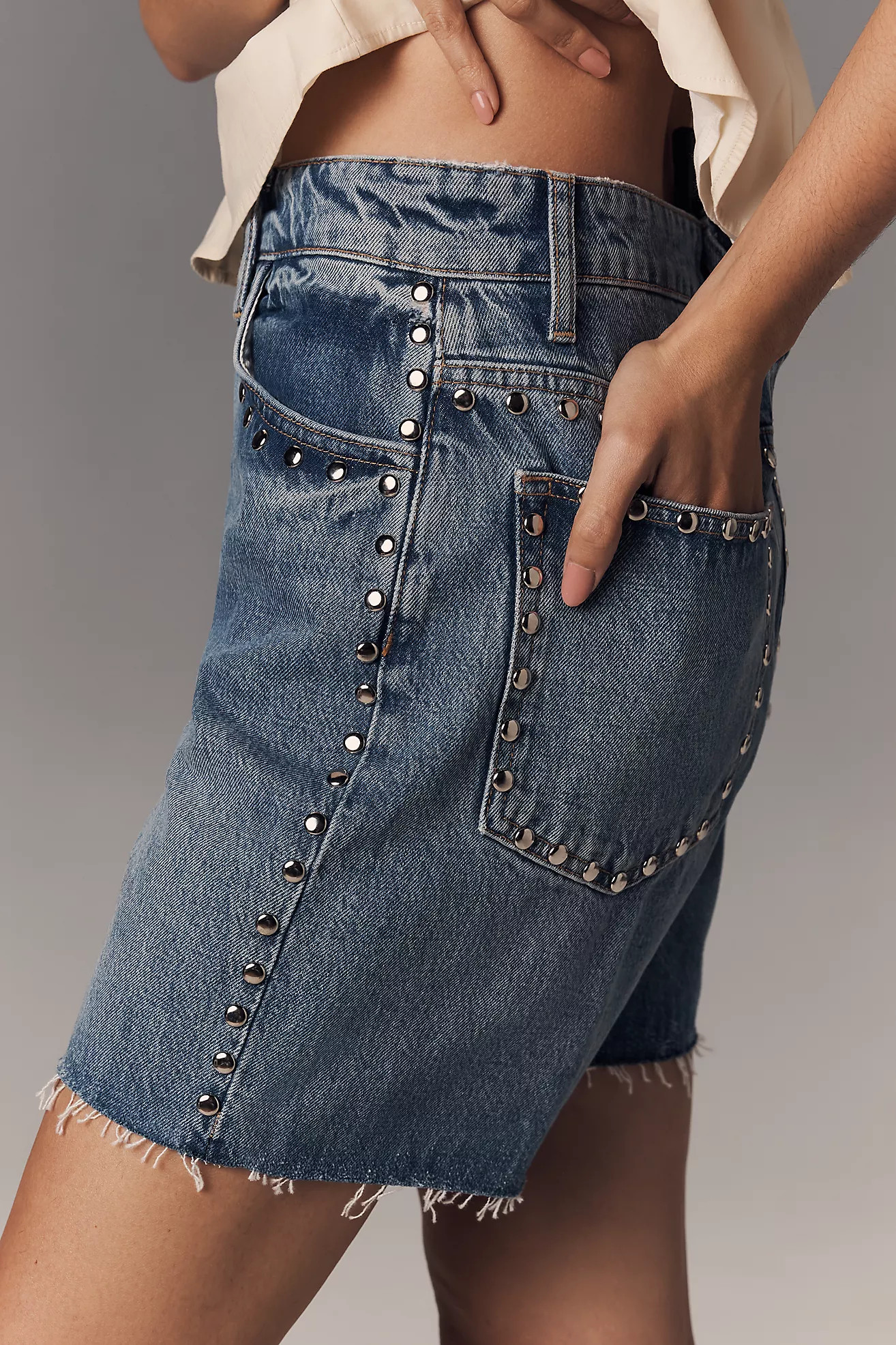 Reformation Raye Mid-Rise Relaxed Jean Shorts | Anthropologie (US)