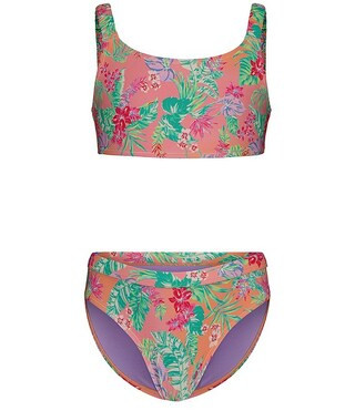 Big Girls Coastal Breeze Bikini Top & Matching Bikini Bottom 2-Piece Swimsuit | Dillard's
