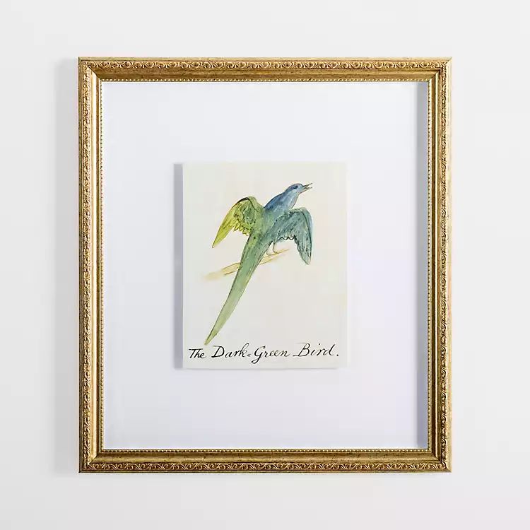 The Dark Green Bird Framed Art Print | Kirkland's Home