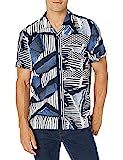 BOSS Men's Shirt, Blue/Turquiose/White Lines, S | Amazon (US)