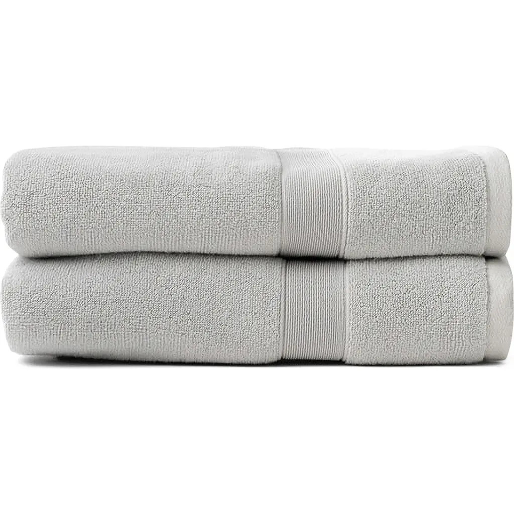 Cozy Earth Luxe Set of 2 Bath Towels in Light Grey at Nordstrom | Nordstrom