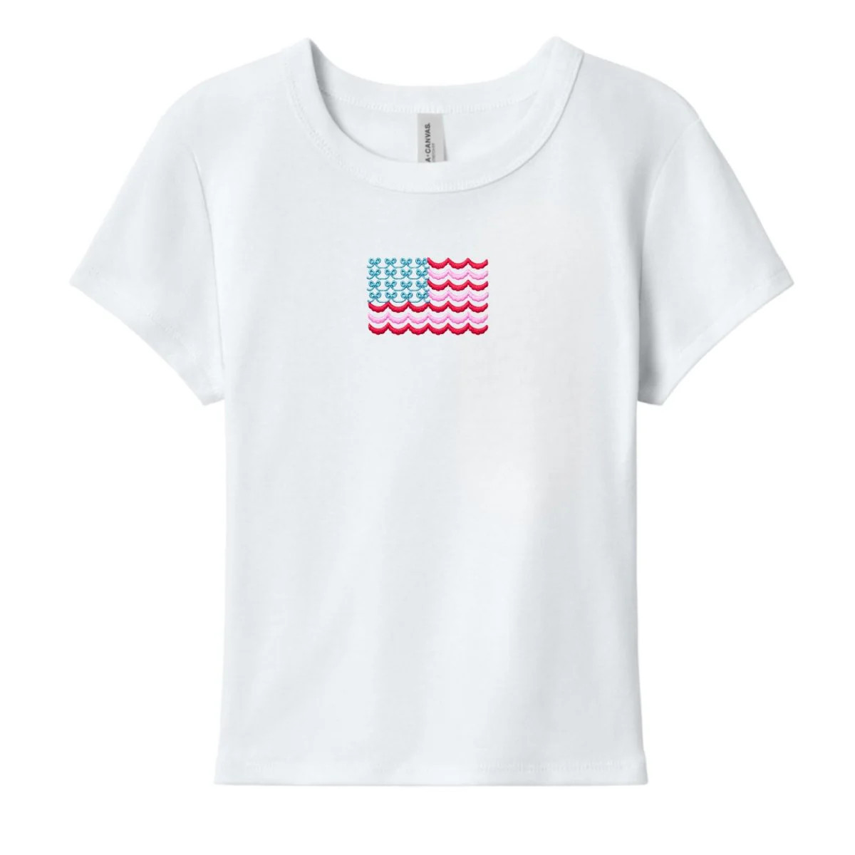 'The Preppy Patriot' Baby Tee | United Monograms
