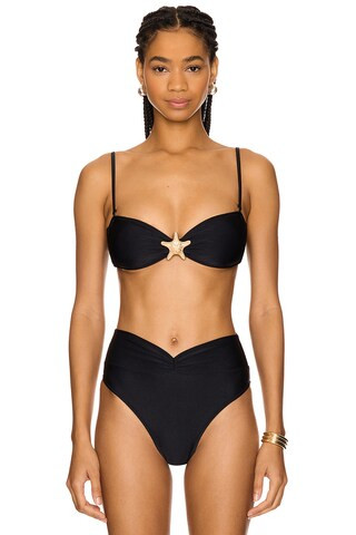 Shani Shemer Vivi Bikini Top in Black from Revolve.com | Revolve Clothing (Global)