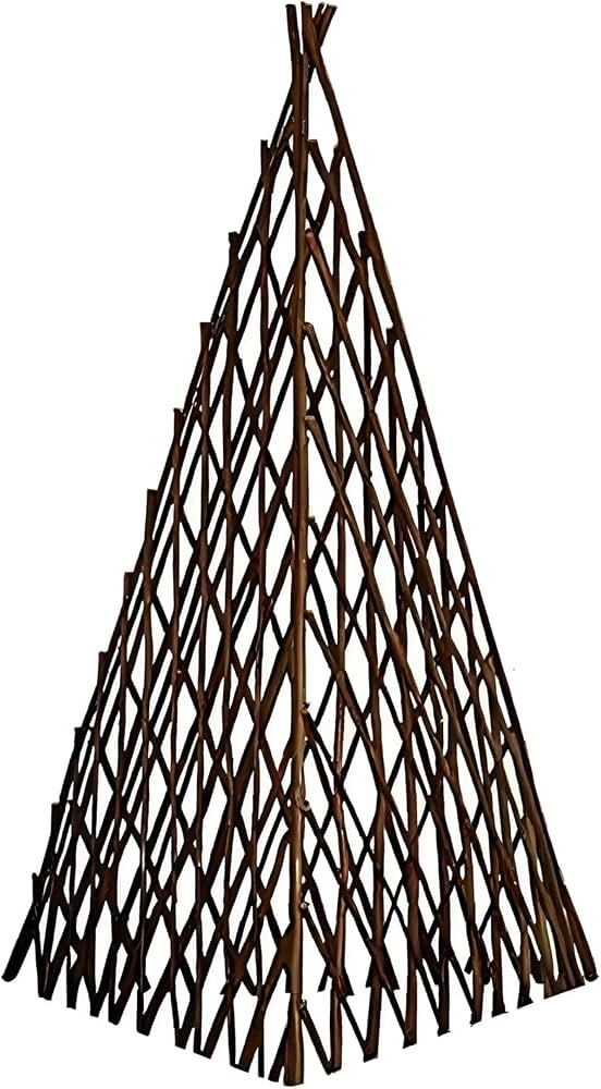 Expandable Teepee Willow Fence, Pyramid Plant Climbing Trellis, Self-Standing Fence for Plants Cl... | Amazon (US)