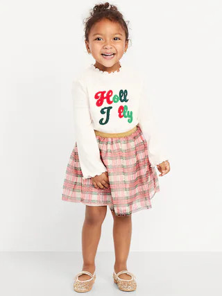 Long-Sleeve T-Shirt and Tutu Skirt Set for Toddler Girls | Old Navy (CA)