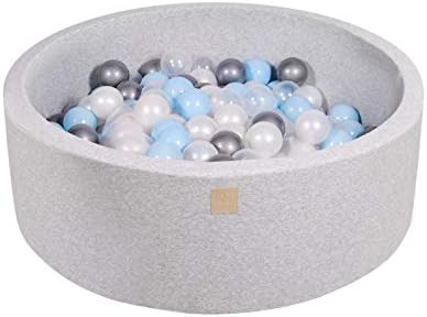 MEOWBABY Foam Ball Pit 35 x 11.5 in /200 Balls Included ∅ 2.75in Round Ball Pit for Baby Kids Soft C | Amazon (US)
