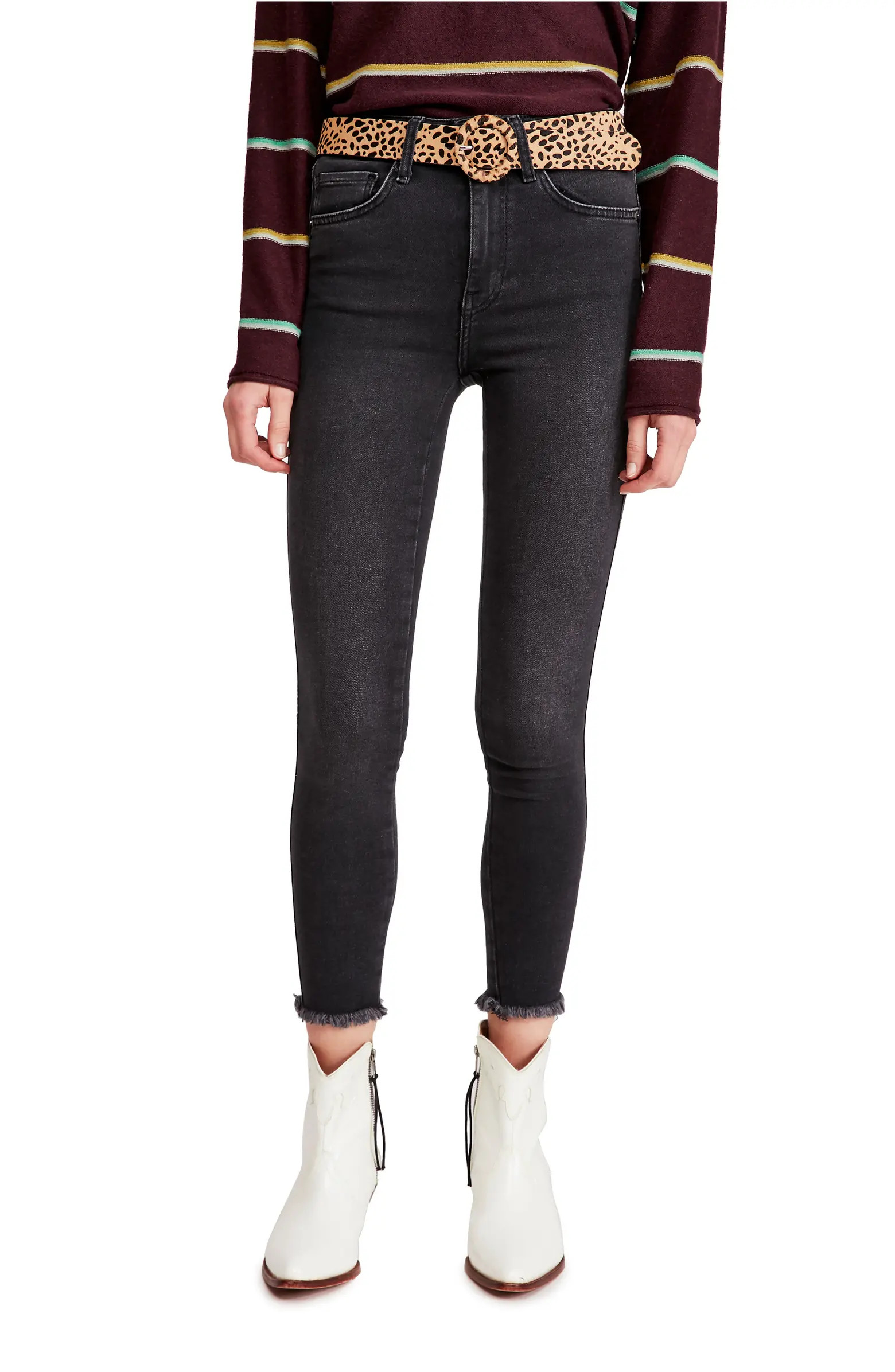 High Waist Ankle Denim Leggings | Nordstrom