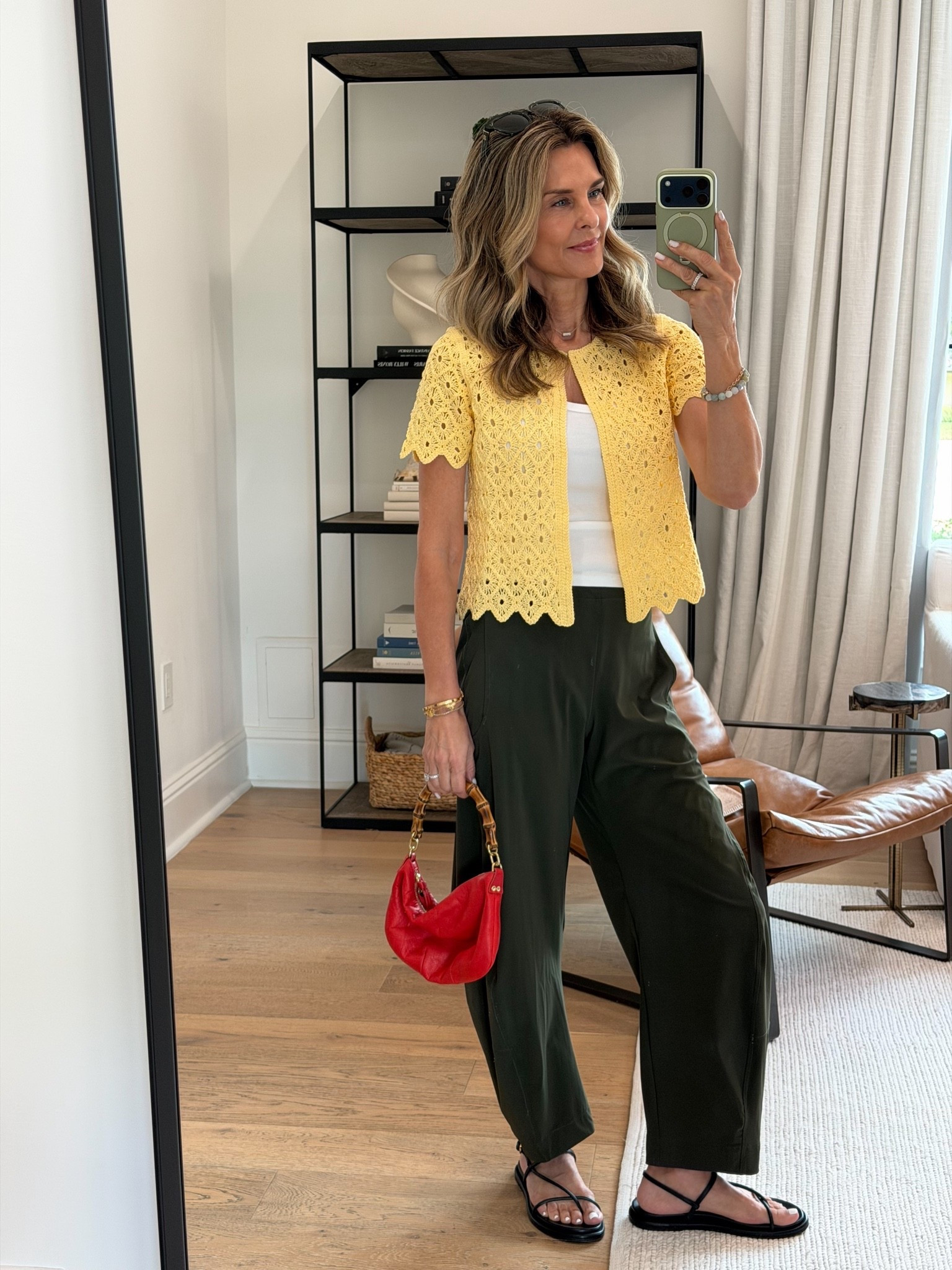 Viral pants in the olive green color! Love pairing with white, blush, red, camel, yellow… endless possibilities for styling into the fall! 

@Ruti  #ad

#LTKootd #LTKOver40