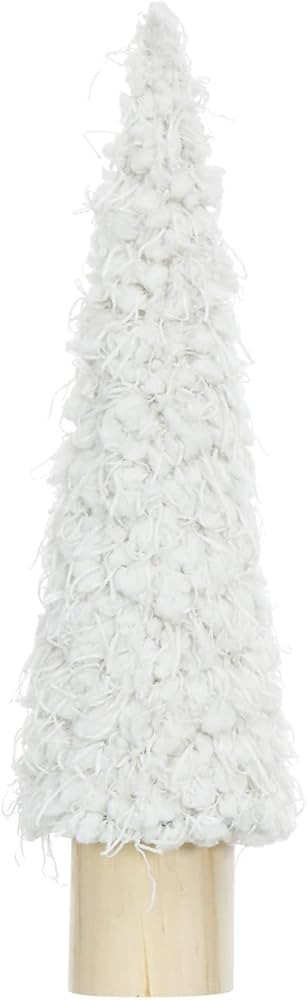 Creative Co-Op Fabric Cone Wood Base, Cream Decorative Tree | Amazon (US)