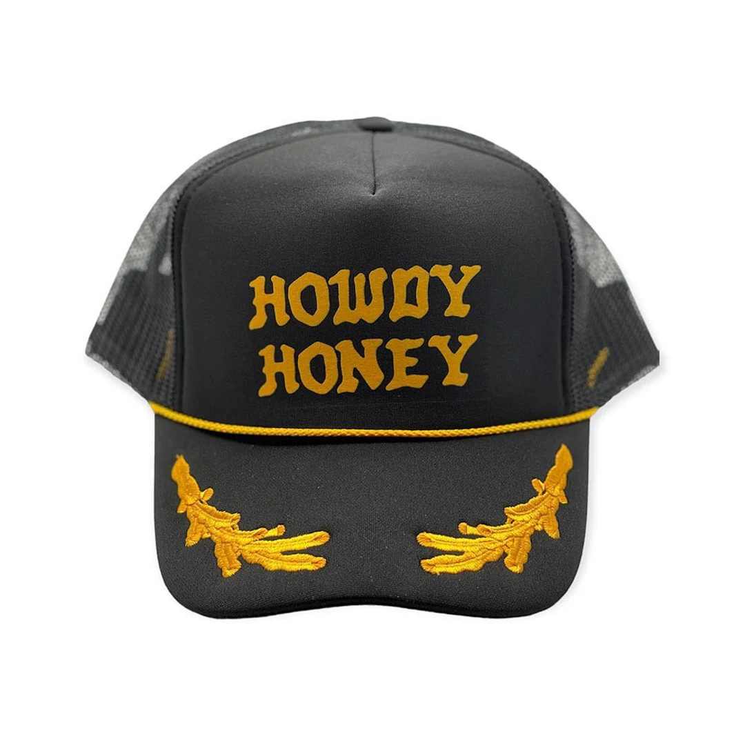 Howdy Honey Captain Foam Trucker Hat, Howdy Trucker Hat, Navy Captain bachelorette party hat, Cap... | Etsy (US)