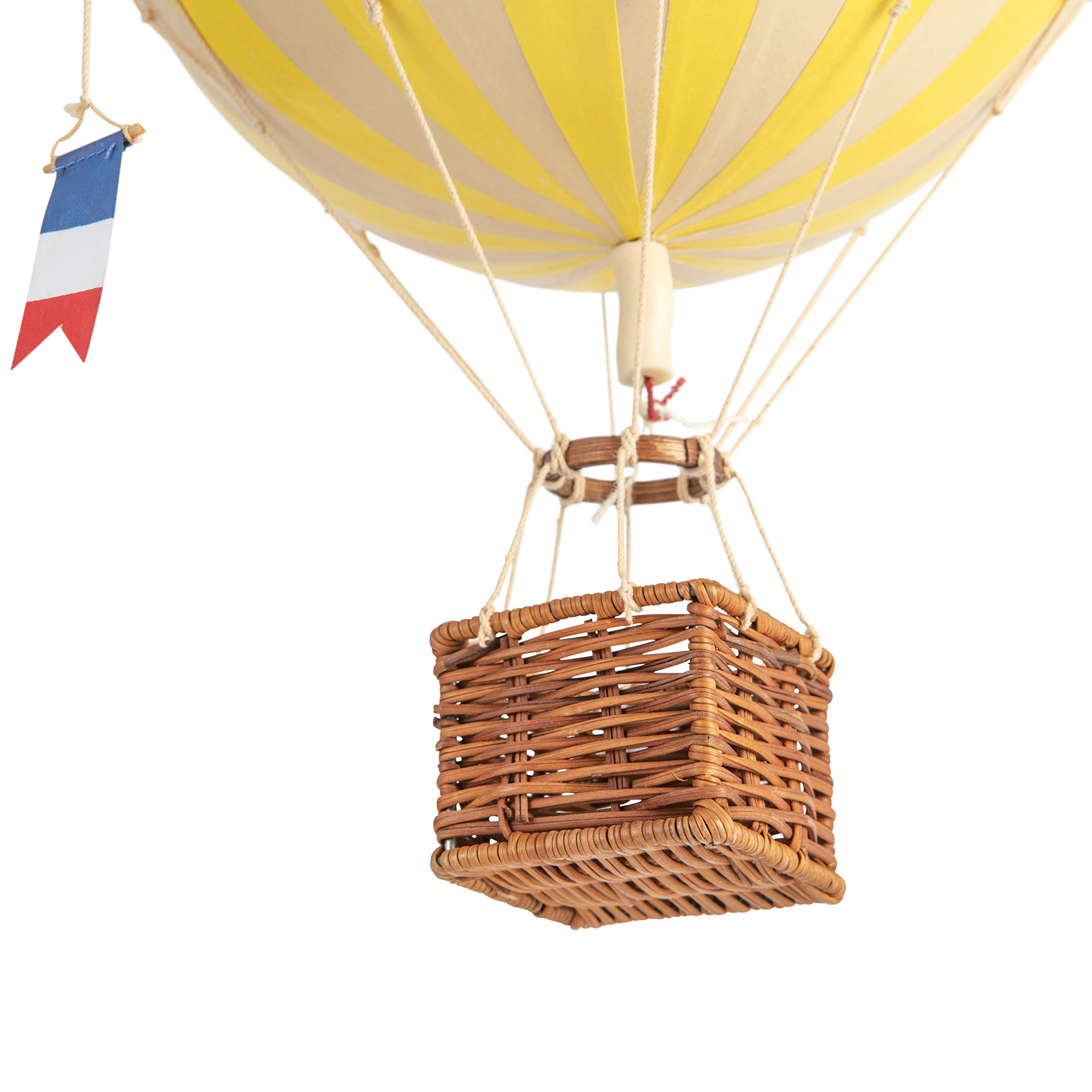 Authentic Models, Travels Light Air Balloon, Hanging Home Decor - 11.80 Inch Height, Historic Hot Air Balloon Model for Home Decor, Detailed Vintage Decorations to Hang from Ceiling - True Yellow | Amazon (US)
