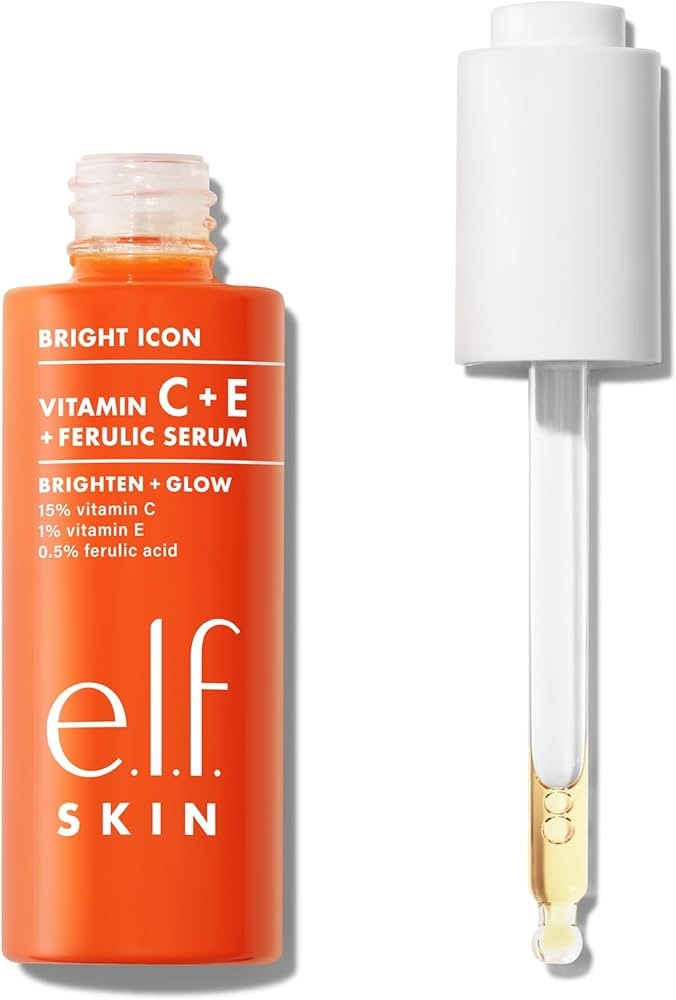 e.l.f. SKIN Bright Icon Vitamin C + E + Ferulic Serum, Brightening & Soothing Face Serum, Helps E... | Amazon (US)