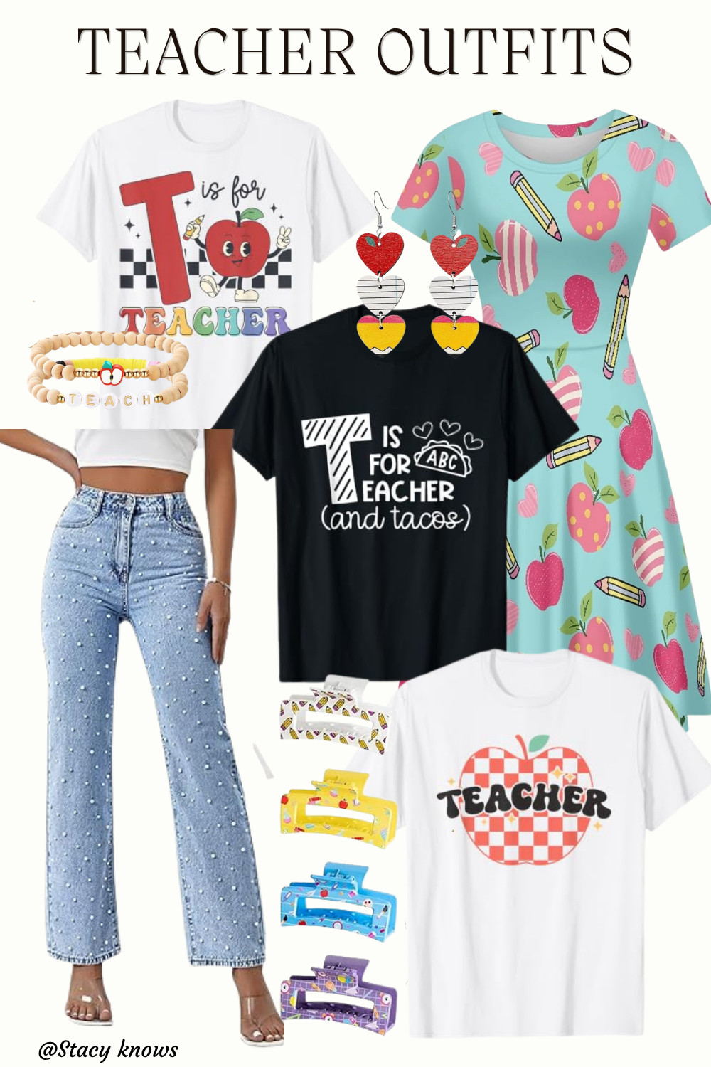 Upgrade your school day wardrobe with these cozy, cute teacher tees. Effortless to style with cardigans, denim, or skirts—perfect for staying comfortable and stylish in the classroom. Tap to shop these everyday teacher outfit essentials.
#TeacherStyle #TeacherOutfits #TeacherTees #ClassroomStyle #TeacherLife #OOTDTeacher #LTKunder50 #LTKhome #LTKstyletip #LTKfit 

 #LTKootd #LTKselfcare #LTKPlusSize