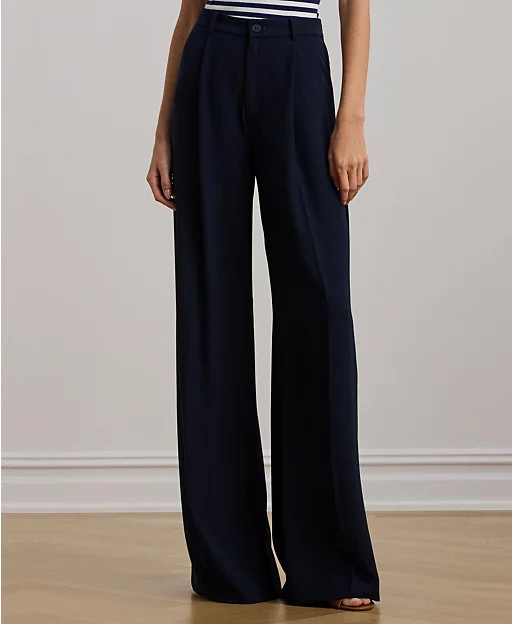 Women's Pleated Stretch Jersey Wide-Leg Pants, Regular & Petite | Macy's