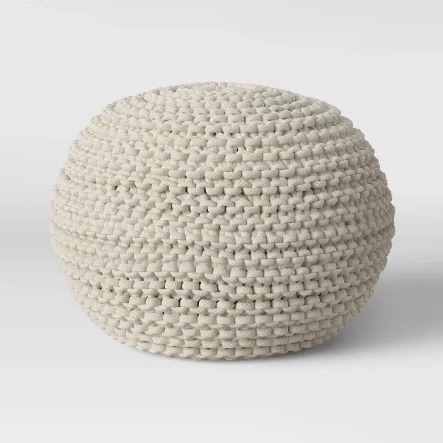 Cloverly Chunky Knit Pouf - Threshold™ | Target