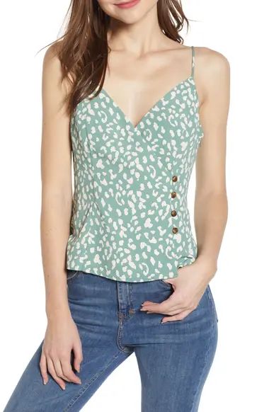 Button Detail Wrap Front Camisole | Nordstrom