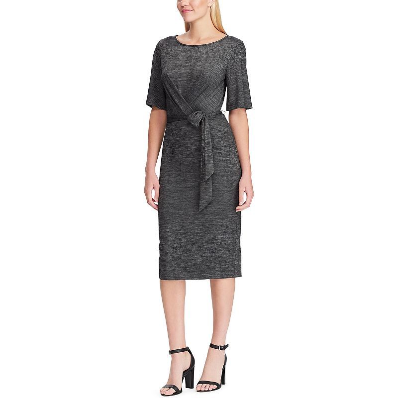 Women's Chaps Faux Wrap Sheath Dress, Size: Medium, Med Grey | Kohl's