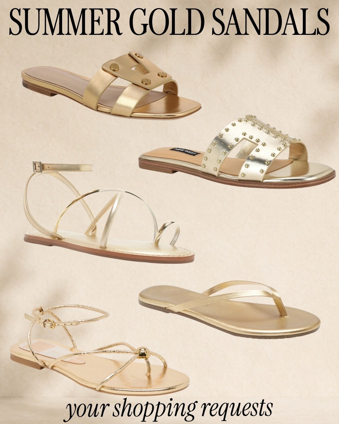 Gold neutral sandals that match any outfit

#LTKOver40 #LTKSeasonal
