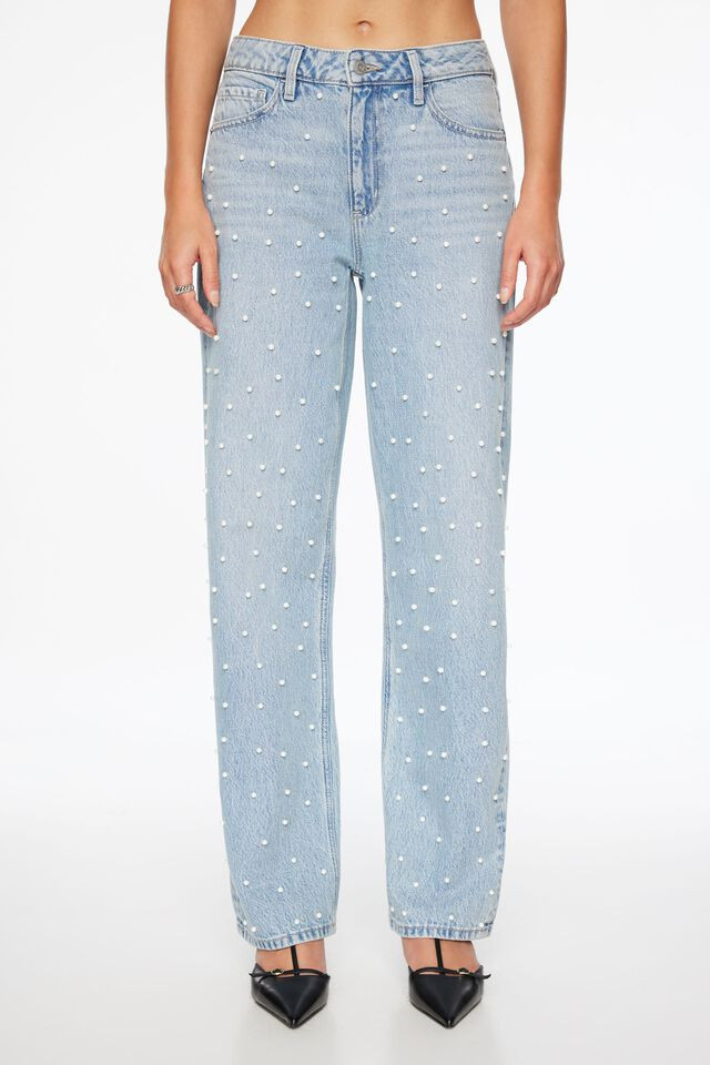 Mika Pearl Relaxed Straight Jeans | Dynamite Clothing