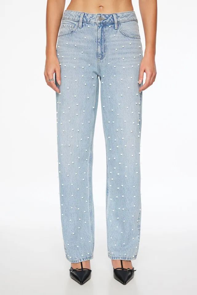 Mika Pearl Relaxed Straight Jeans | Dynamite Clothing
