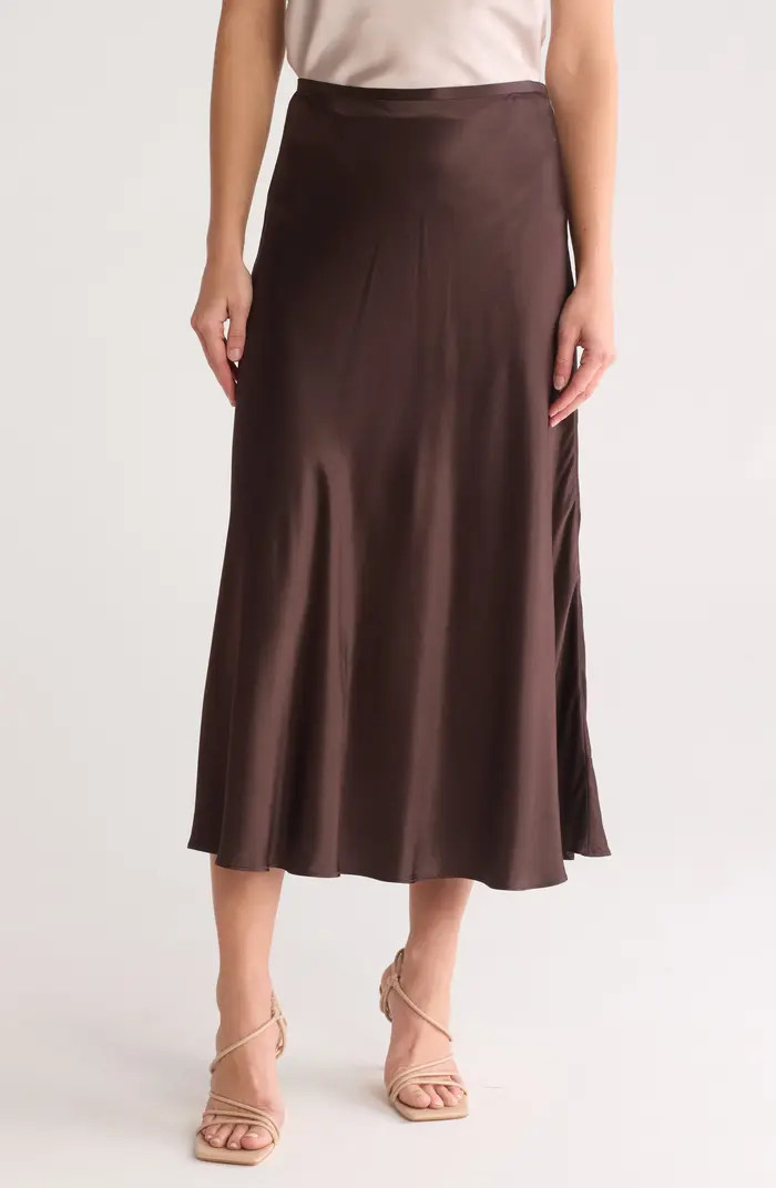 Satin Bias Midi Skirt | Nordstrom Rack