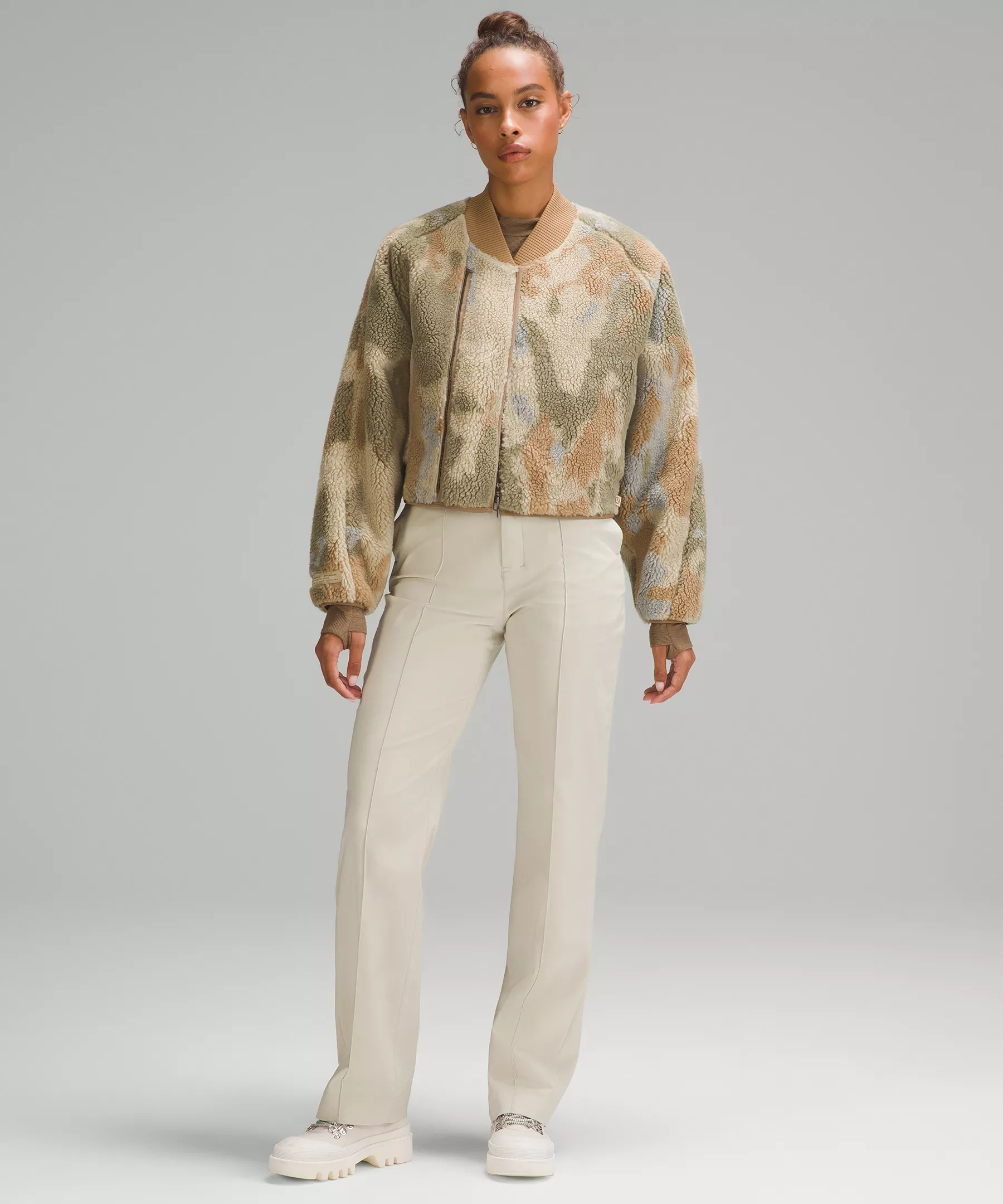 lululemon lab Women's Fleece Bomber Jacket | lululemon (CA)