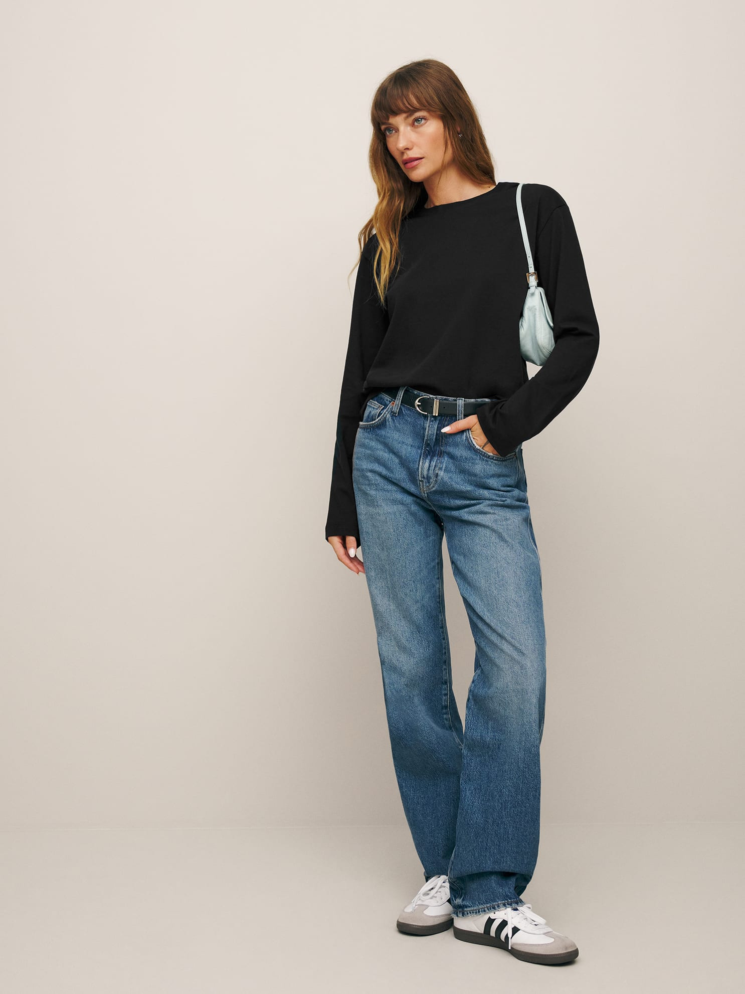 Kingston Long Sleeve Tee | Reformation (Global)