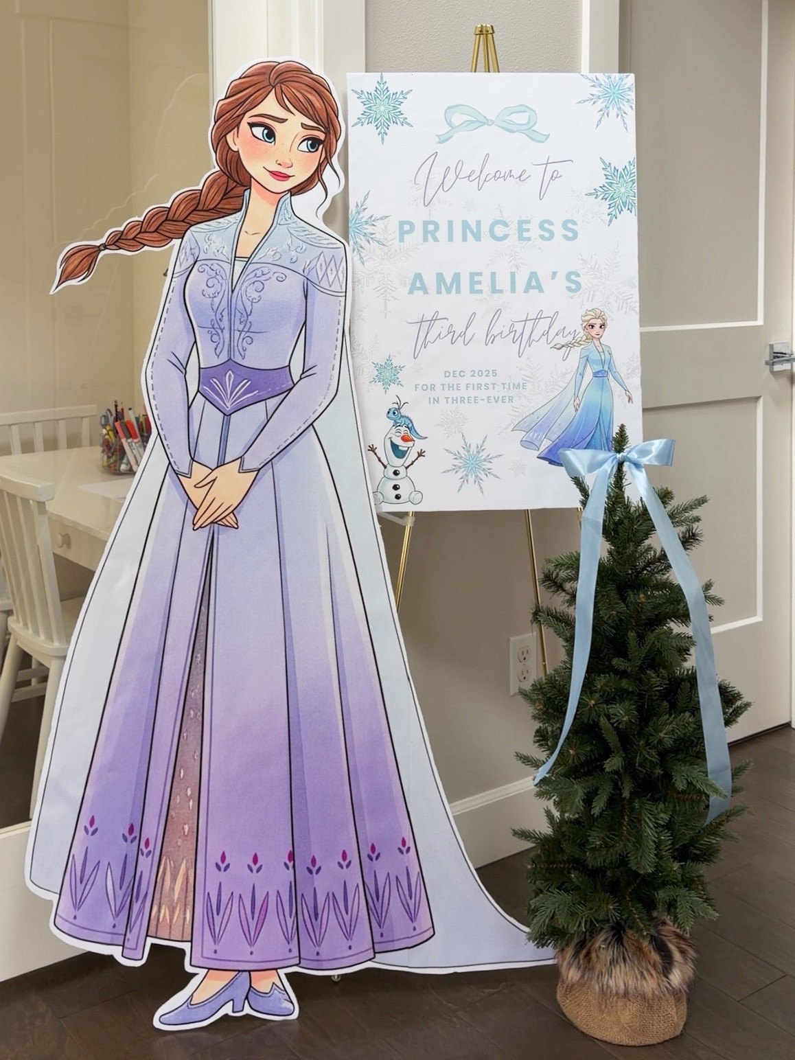 Life-Size Character Cutouts (DIY)

Supplies Needed: • Banner print from CVS or Walgreens (2×6 ft or preferred size) • Character image or digital file (Etsy works great) • Canva • Foam boards (Dollar Tree) • Tape • Spray adhesive • Scissors or hot knife

Instructions:
1. Choose a banner size on the CVS/Walgreens photo site.
2. In Canva, create a custom file matching the banner dimensions.
3. Add and enlarge your character. If needed, extend parts beyond the banner and duplicate sections to assemble later.
4. Export as a high-quality PNG and upload it to the photo site. Order and use discount codes.
5. Cut out the printed character once picked up.
6. Tape foam boards together if needed, then spray adhesive to attach the print.
7. Carefully cut around the character.
8. Lean against a wall or add a foam stand for support.

https://liketk.it/5GSI5 #ltkhome #ltkseasonal #ltkfindsunder100

#LTKFindsUnder100 #LTKSeasonal #LTKHome