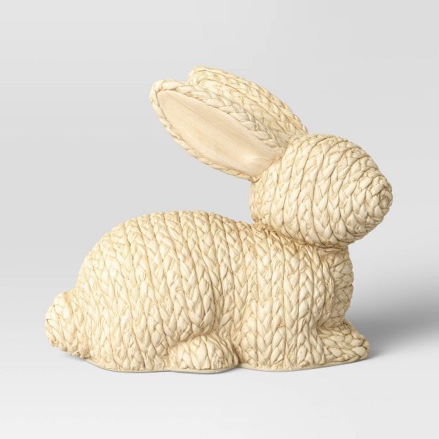 Large Woven Lying Bunny Decorative Figurine - Threshold™ | Target