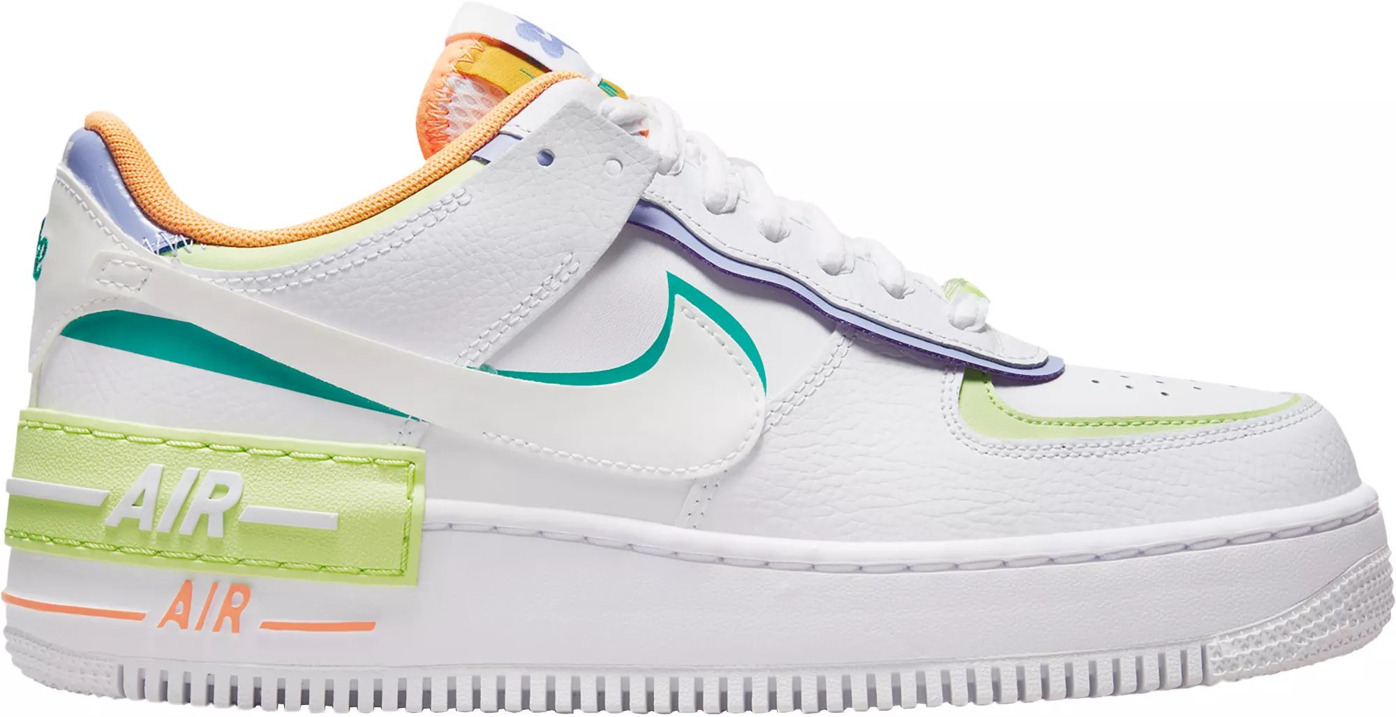 Nike Women's Air Force 1 Shadow Shoes, Size 7.5, White/Peach Cream | Dick's Sporting Goods