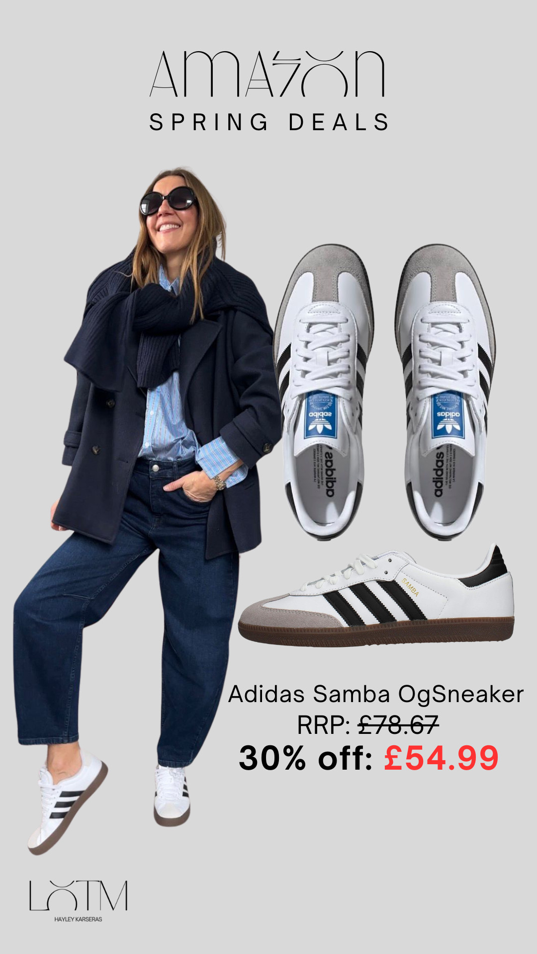 My go-to white sneakers are the adidas OG Samb. Amazon are having a sale, making them less than £55!! A 'must buy now' kind of product.  

 #LTKsale #LTKstyletip #LTKshoes
