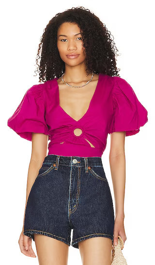 Cleobella Avila Top in Fuchsia. - size S | Revolve Clothing (Global)