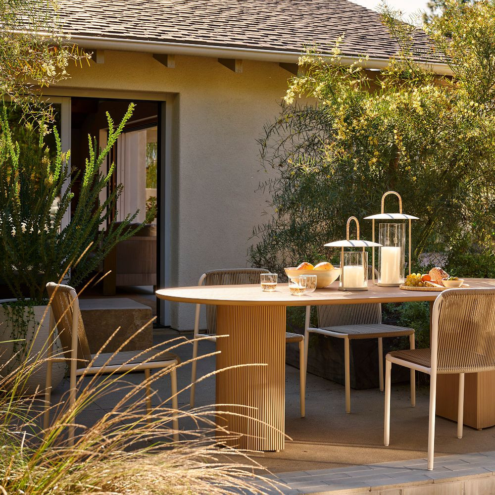 Ellington Outdoor Terrawood Oval Dining Table (86.5") | West Elm (US)