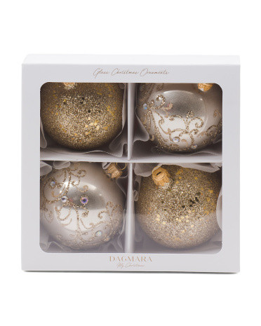 Made In Poland 4pc Handcrafted Glass Ornaments | TJ Maxx