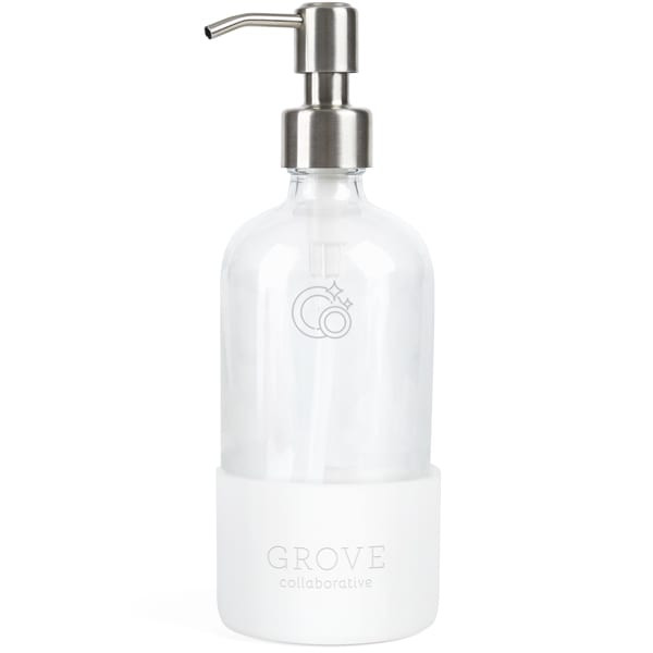 Grove Collaborative - Glass Dish Soap Dispenser - White | Grove