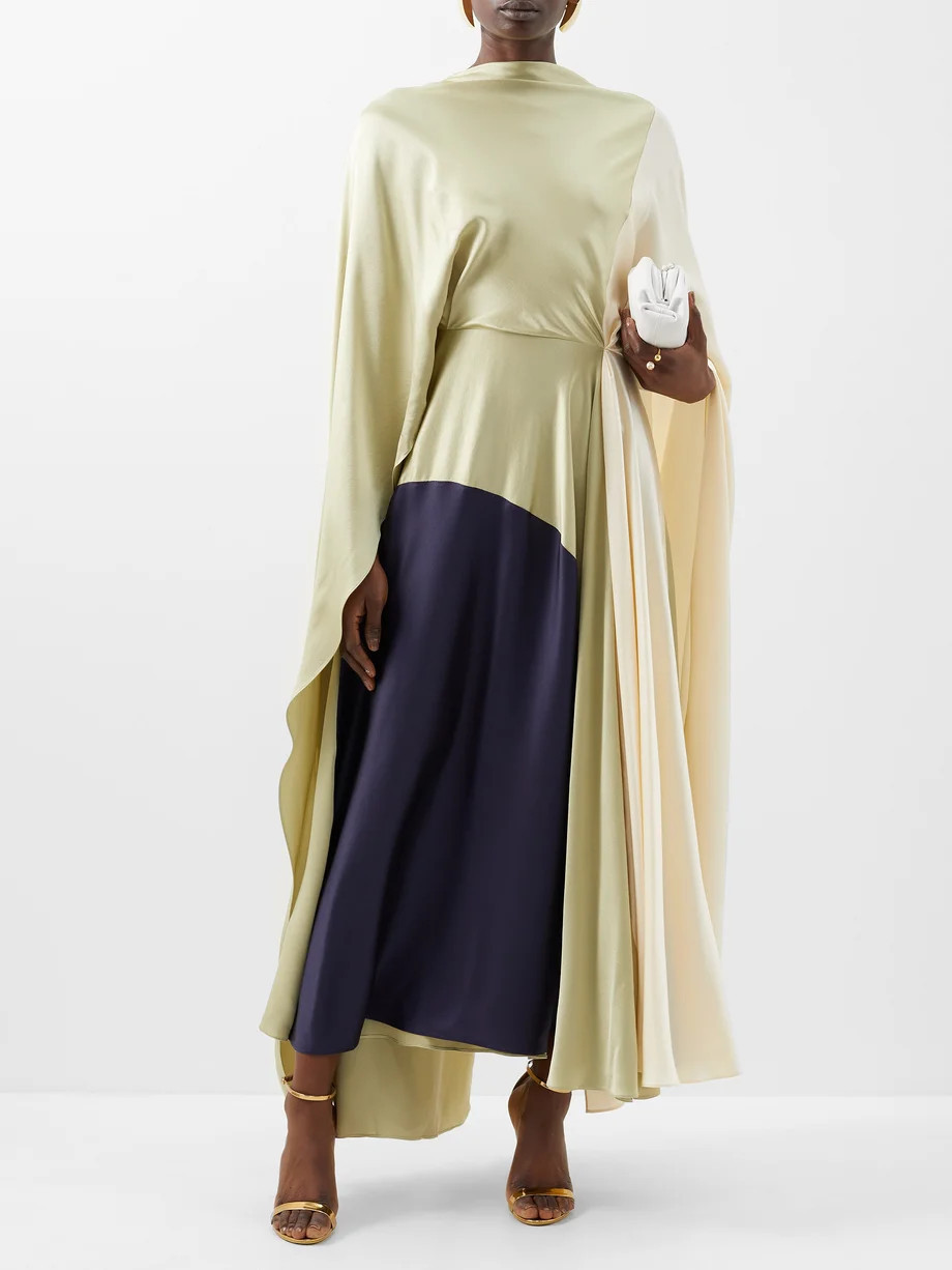 Andromeda colour-block silk-satin gown | Matches (US)