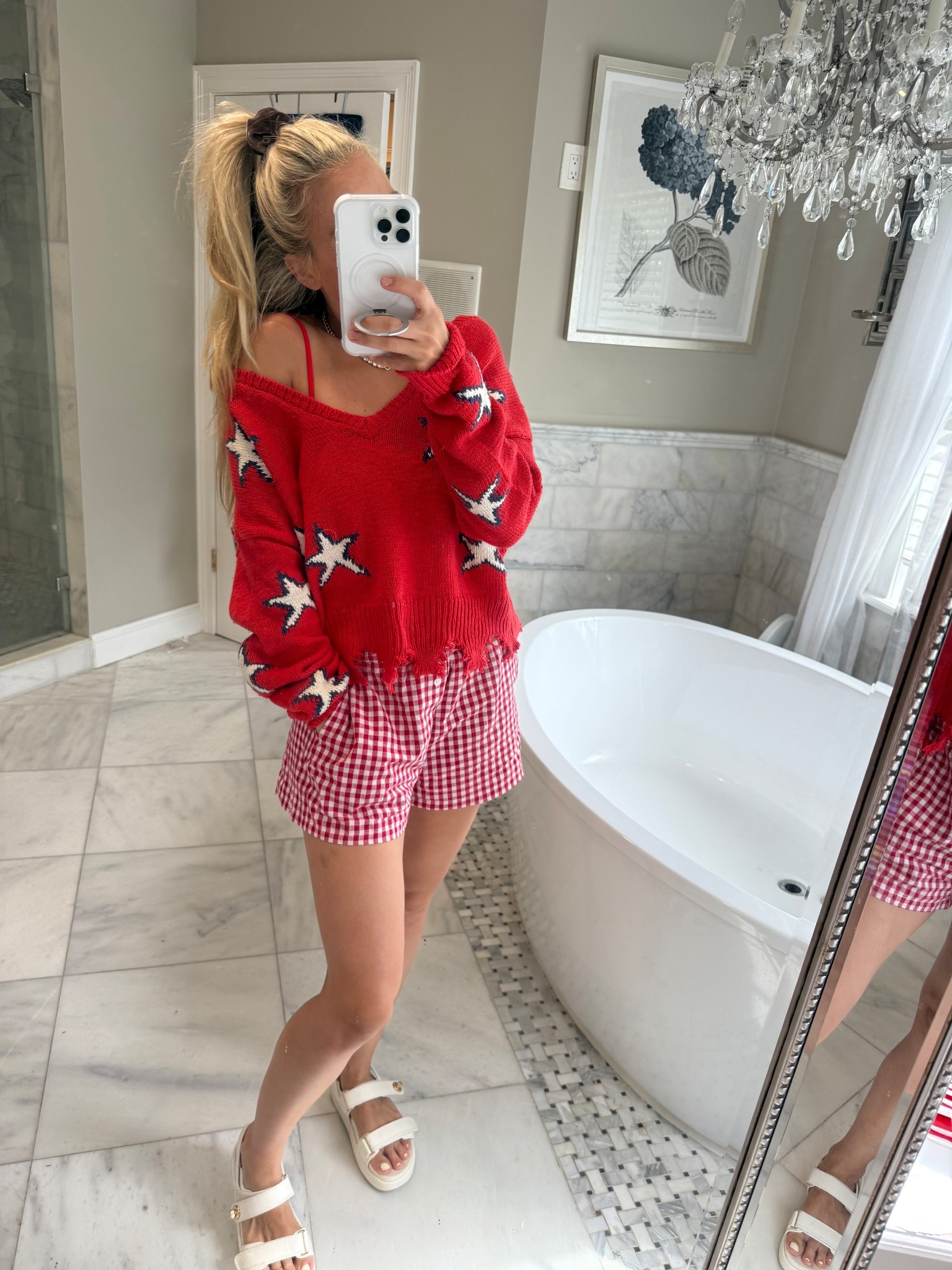 This sweater is everything !! Can be dressed up or down in so many different ways ! So cute for the 4th of July!

#LTKFindsUnder50 #LTKSeasonal #LTKU
