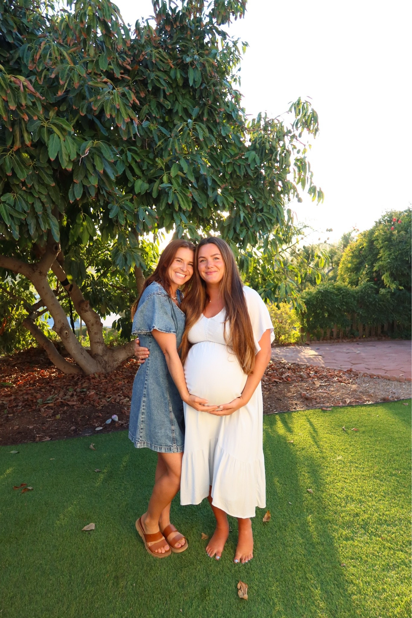 Denim dress from gap factory and shoes are reef! Baby shower for Heather and baby boy :)