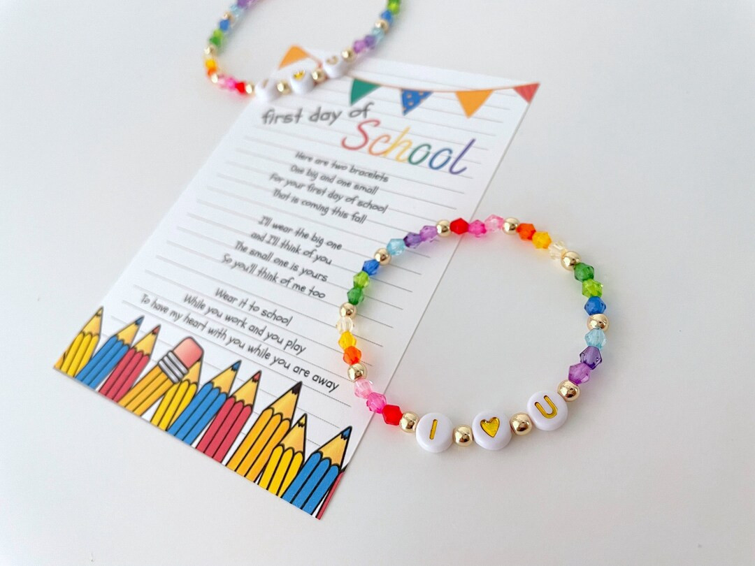 First Day of School Bracelet Set  Kindergarten Bracelet  - Etsy | Etsy (US)
