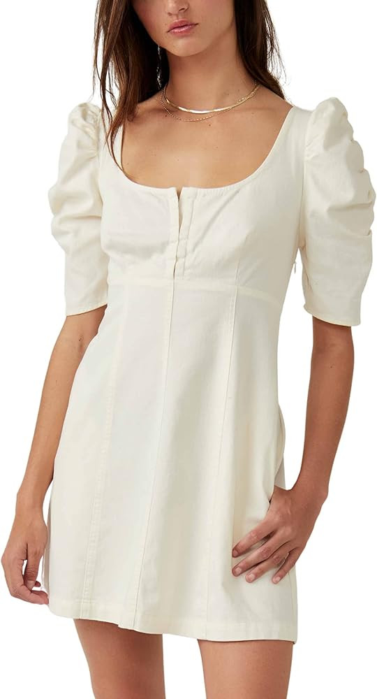 Free People Cheyenne Denim Mini Dress | Amazon (US)