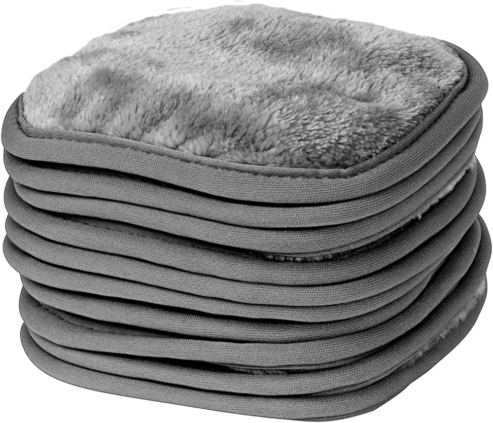 Eurow Makeup Removal Cleaning Cloth, Washable and Reusable, 5 by 5 Inches, Gray, Pack of 10 | Amazon (US)