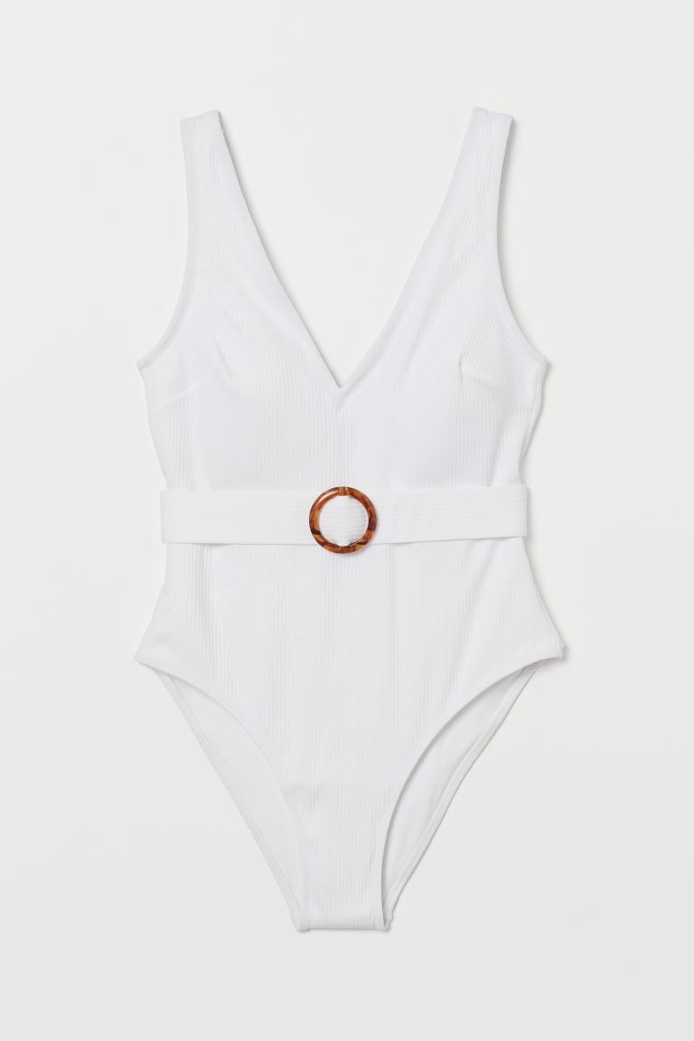 Ribbed Belted Swimsuit | H&M (US)